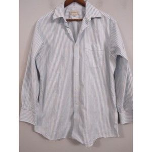 Men Tommy Bahama Long Sleeve Button Down Shirt Size 16 Stripes Pockets